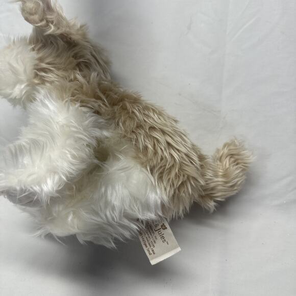 Demdaco Nat & Jules Brown White Dog Puppy 11" Plush Stuffed Baby Toy 2011 - Picture 4 of 10